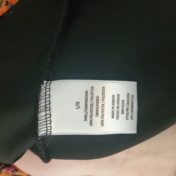 Vince Camuto Floral Babydoll Mini Dress Size Large Sheer Longsleeve Split V-Neck - Picture 8 of 13